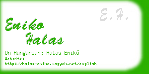 eniko halas business card
